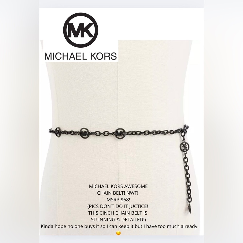 NWT! MICHAEL KORS CHAIN BELT! CINCH THAT SEXY WAIST!!! THIS BELT IS GORGEOUS!!!